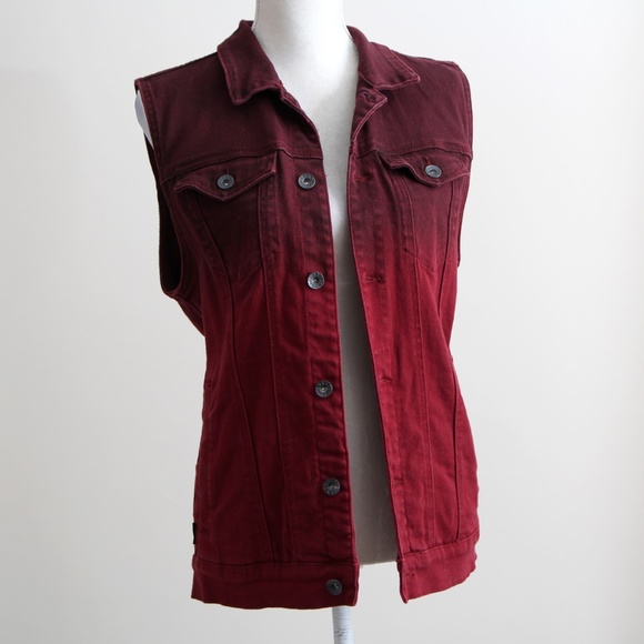 red denim vest mens